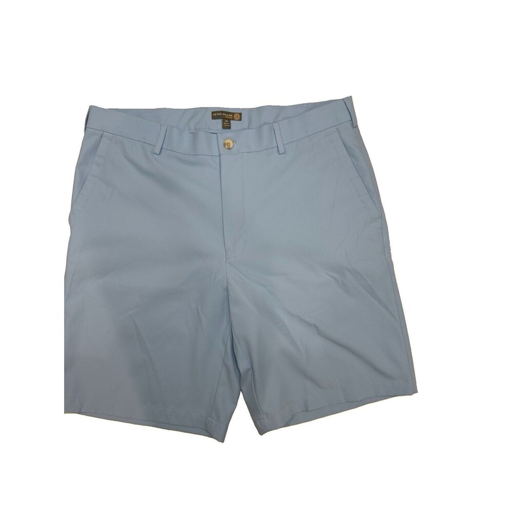 Peter Millar Golf Shorts Mens 35 Blue Wicking Performance Polyester